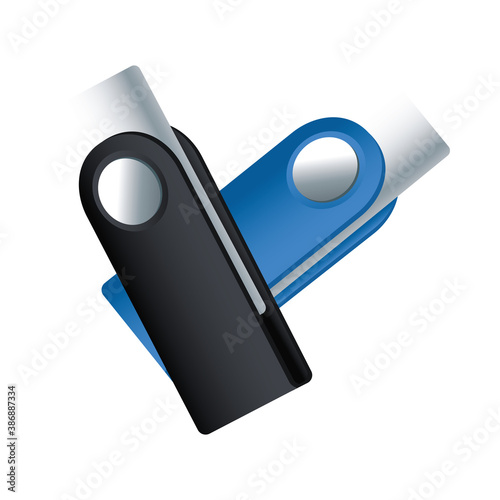 usb sticks mockup brand icon