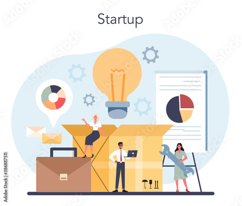 Enterpreneur concept. Start up idea. Idea of lucrative business,