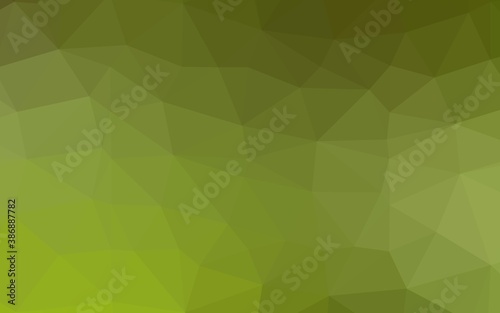 Light Green vector polygonal pattern.