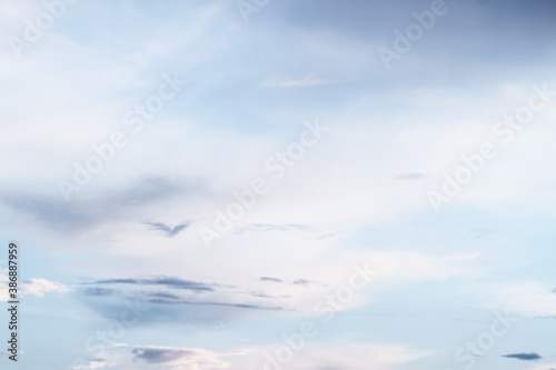 Fototapeta Naklejka Na Ścianę i Meble -  Day light blue sky with bird shape cloud for relaxing background or wallpaper