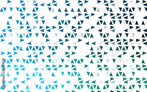 Light Blue  Green vector template with crystals  triangles.