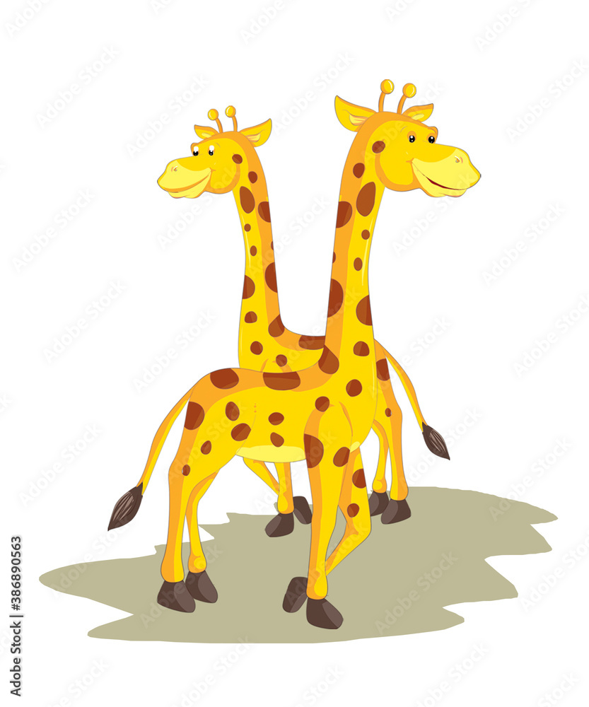 Obraz premium a happy giraffe