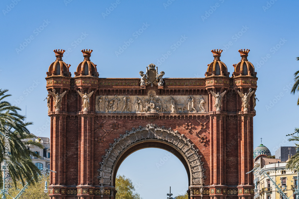 The triumphal arch of Barcelona