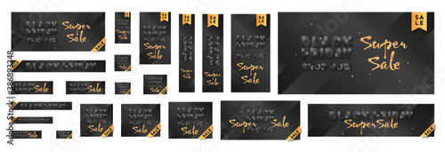 Standard size ad banner complete set for Black Friday