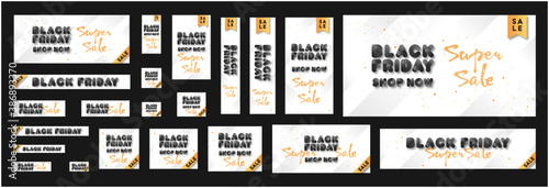 Standard size ad banner complete set for Black Friday