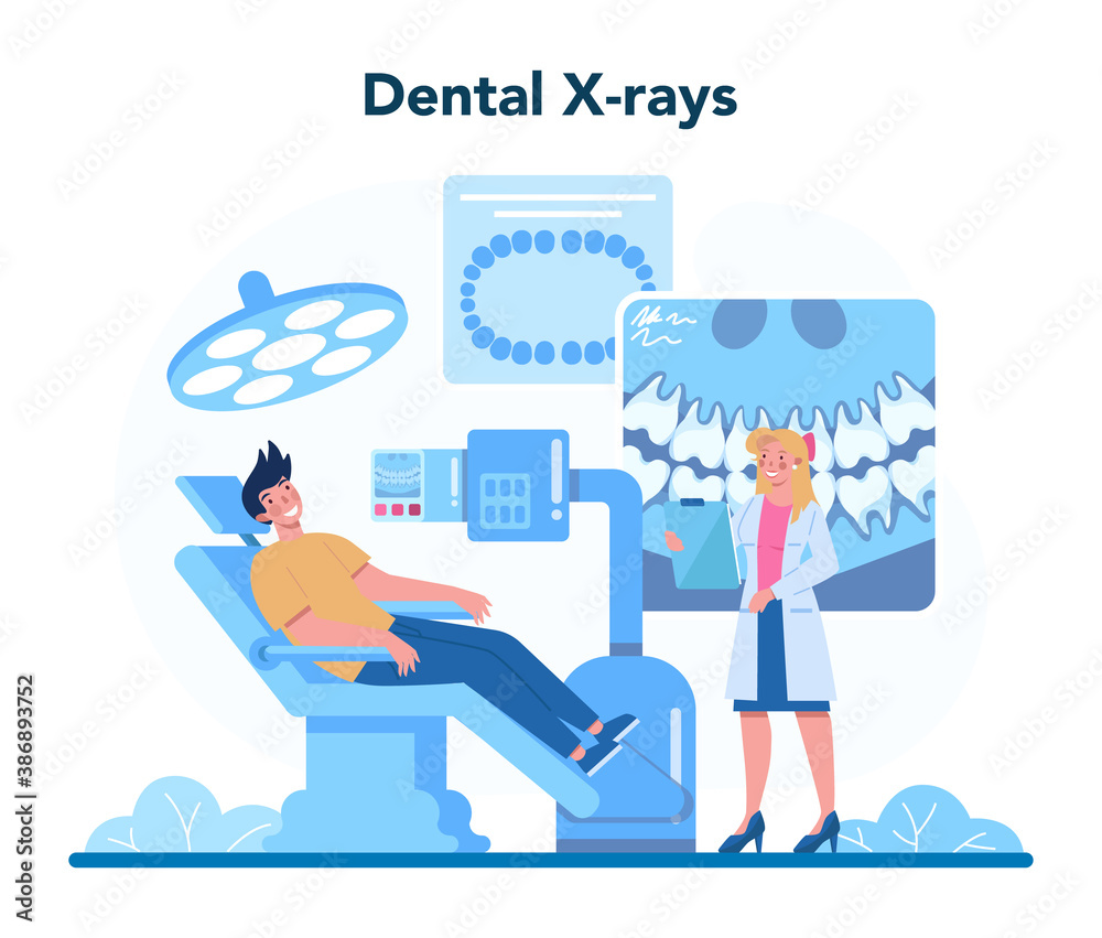 Dentist profession. Dentists in uniform treat tooth using Dentist profession. Dentists in uniform treat tooth using