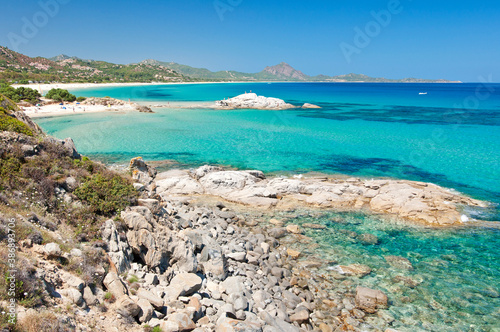 Scoglio di Peppino beach, Costa Rei, Muravera, Castiadas, Cagliari, Sardinia, Italy, Europe