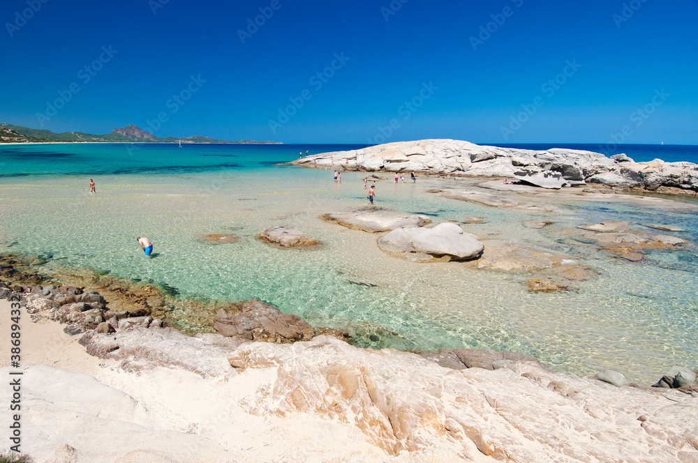 Scoglio di Peppino beach, Costa Rei, Muravera, Castiadas, Cagliari, Sardinia, Italy, Europe Scoglio di Peppino beach, Costa Rei, Muravera, Castiadas, Cagliari, Sardinia, Italy, Europe