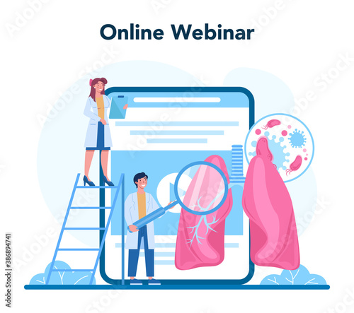 Pulmonologist online service or platform. Idea of health and medical