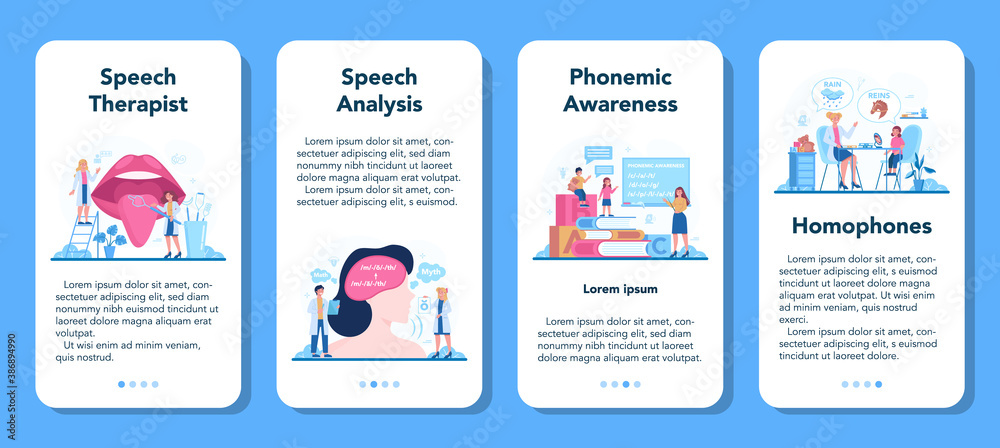 Speech therapist concept. Didactic correction and treatment idea.