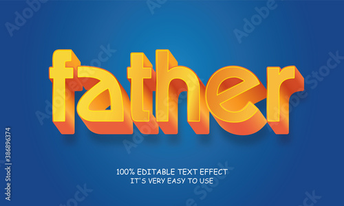 Father editable stylish text effect, Realistic 3d blood text effect