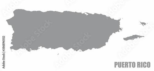 Puerto Rico silhouette map