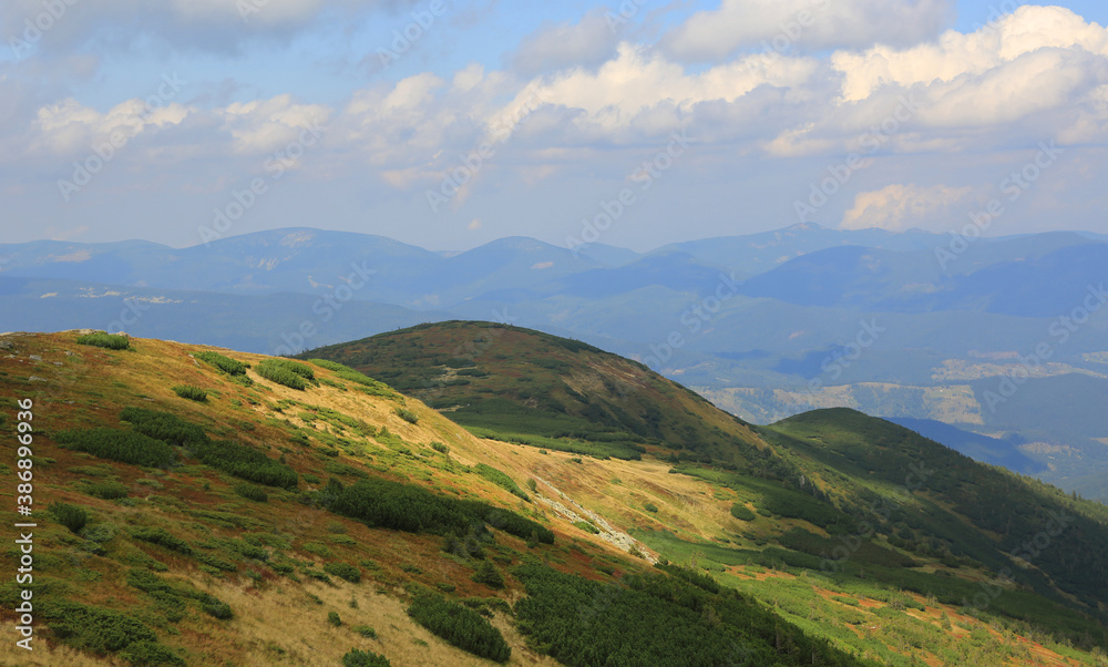 Naklejka premium mountains slope in Carpathians