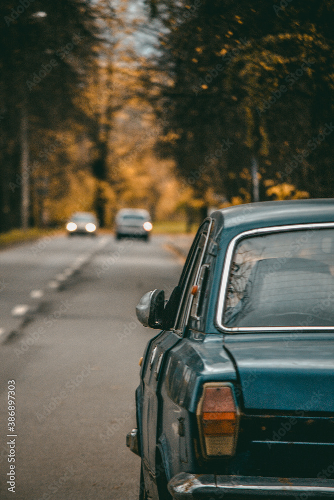 Naklejka premium cars on the road
