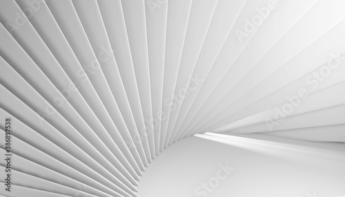 Fototapeta Naklejka Na Ścianę i Meble -  White geometric texture. 3d render background