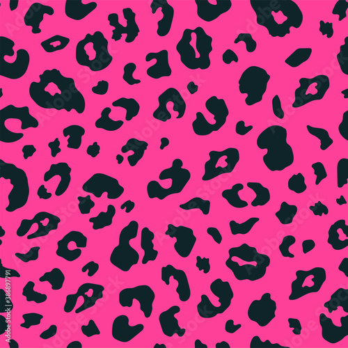 Vector Trendy leopard skin seamless pattern. Abstract wild animal cheetah spots pink texture for fashion print design, fabric, cover, wrapping paper, background, wallpaper