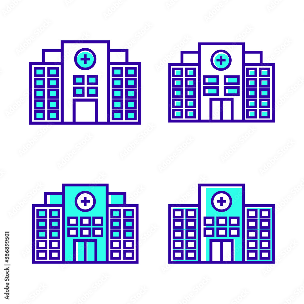 Hospital building trendy icon
