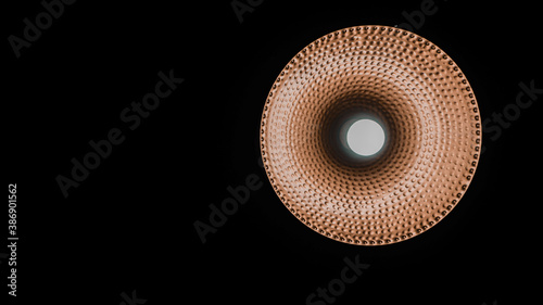 background with circles old lamp
