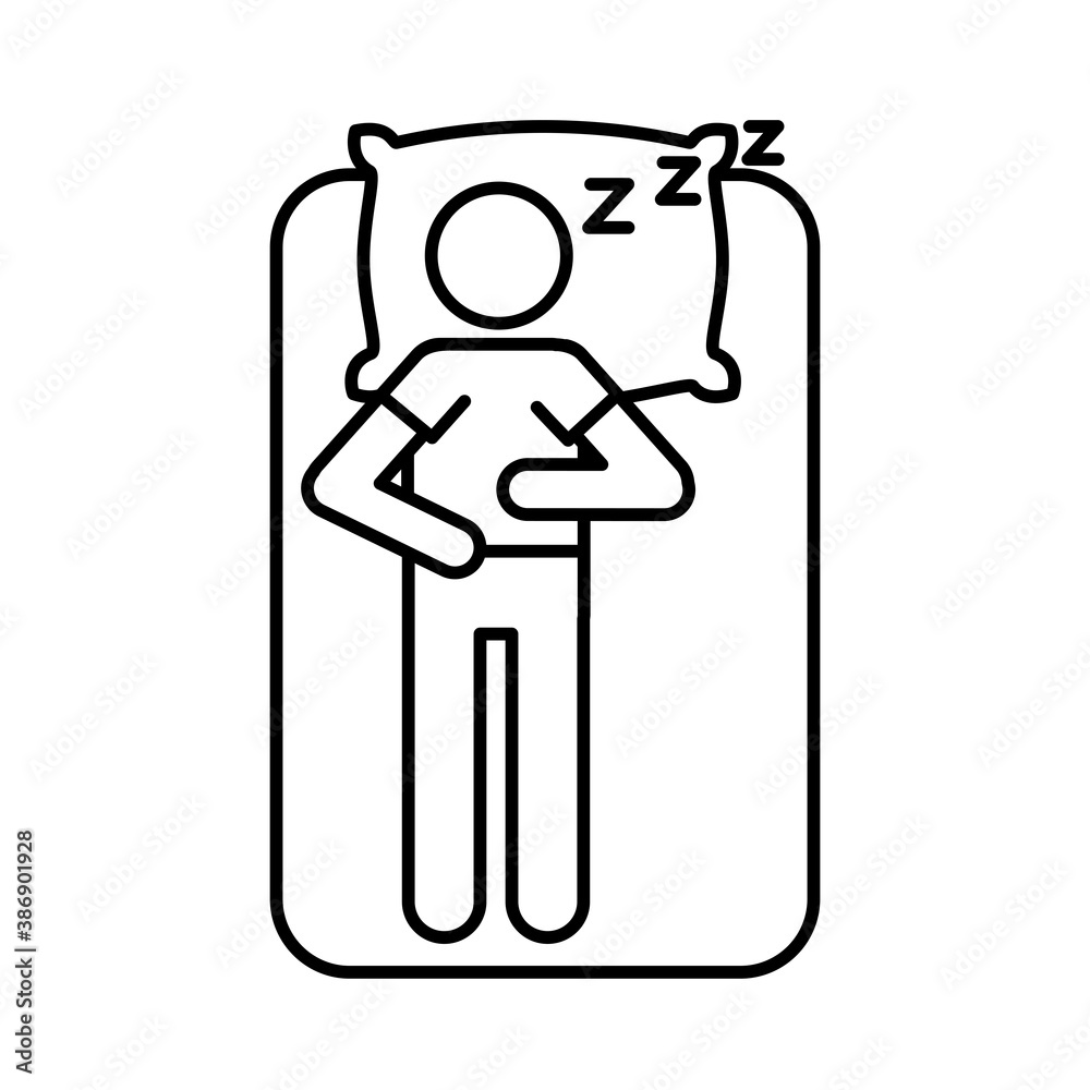 avatar figure with Insomnia z letters line style icon avatar figure with Insomnia z letters line style icon
