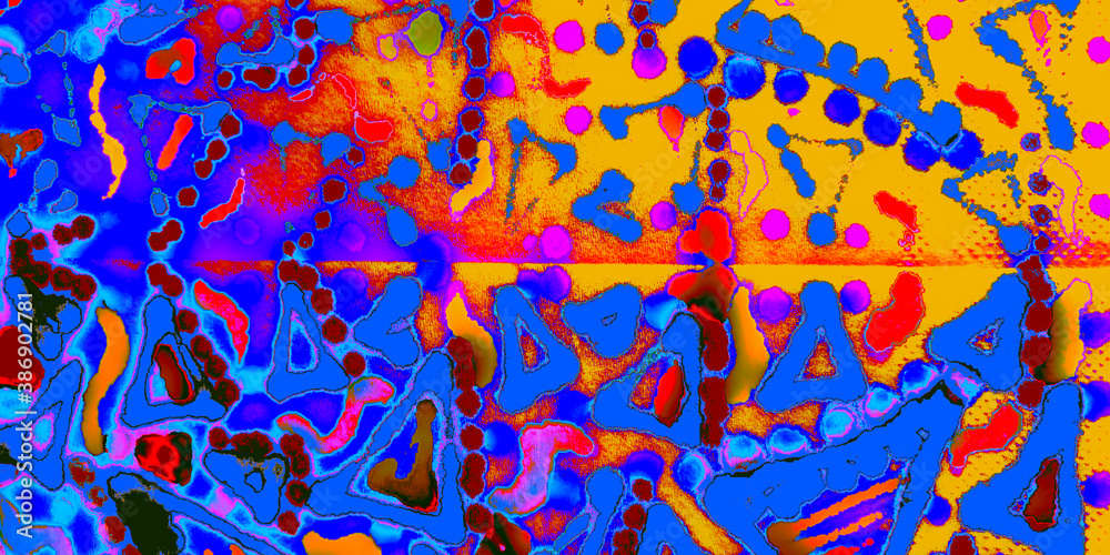 Violet Grunge Ornament. Neon Ink Dirty Pattern. Violet Grunge Ornament. Neon Ink Dirty Pattern.