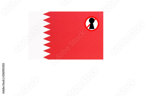 Obraz na płótnie flag with covid 19 warning w salonie