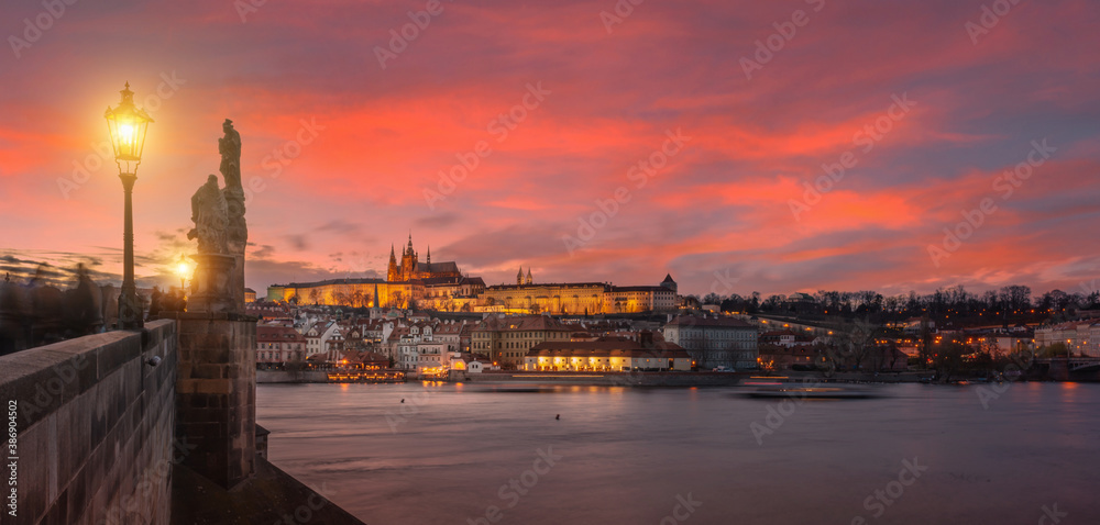 Fototapeta premium Prague from the Old town bridge