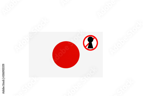 Obraz na płótnie flag with covid 19 warning w salonie
