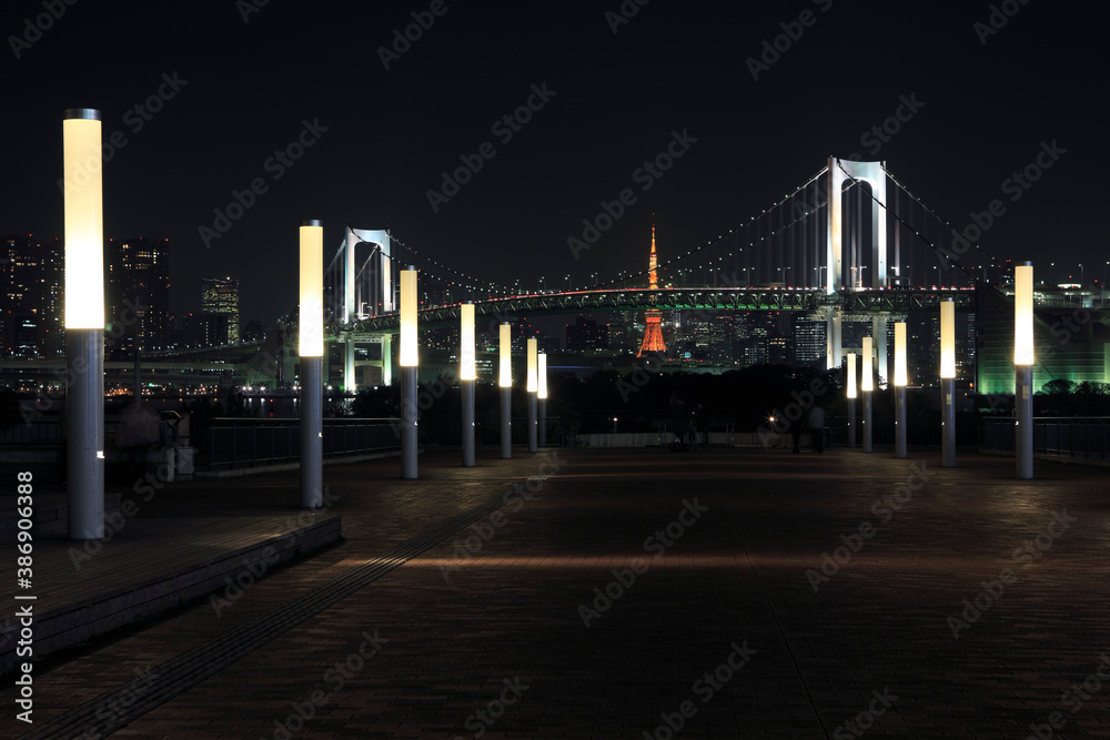 Fototapeta premium レインボーブリッジと東京タワー