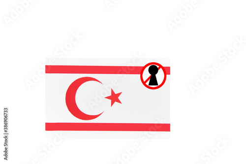Obraz na płótnie flag with covid 19 warning w salonie