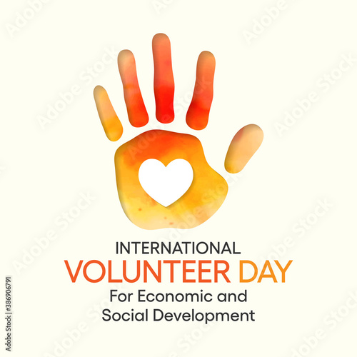 Vector illustration on the theme of International Volunteer day for social and economic development, observed each year on December 5th across the globe.