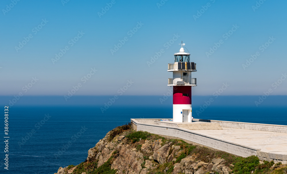 View of landmark Cape of Ortegal light house in the Galicia region of Spain.