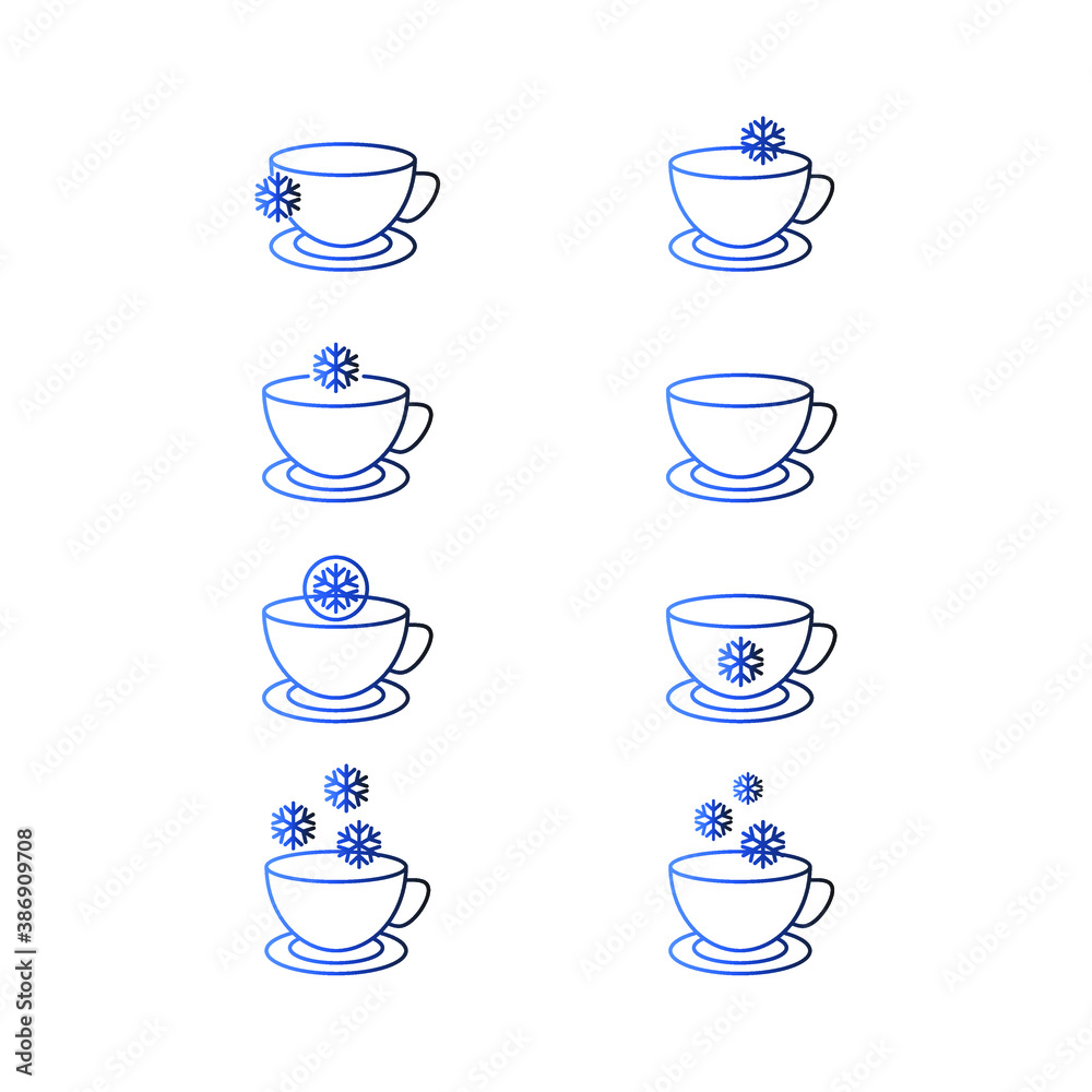 Ice drink on the cup icon Ice drink on the cup icon