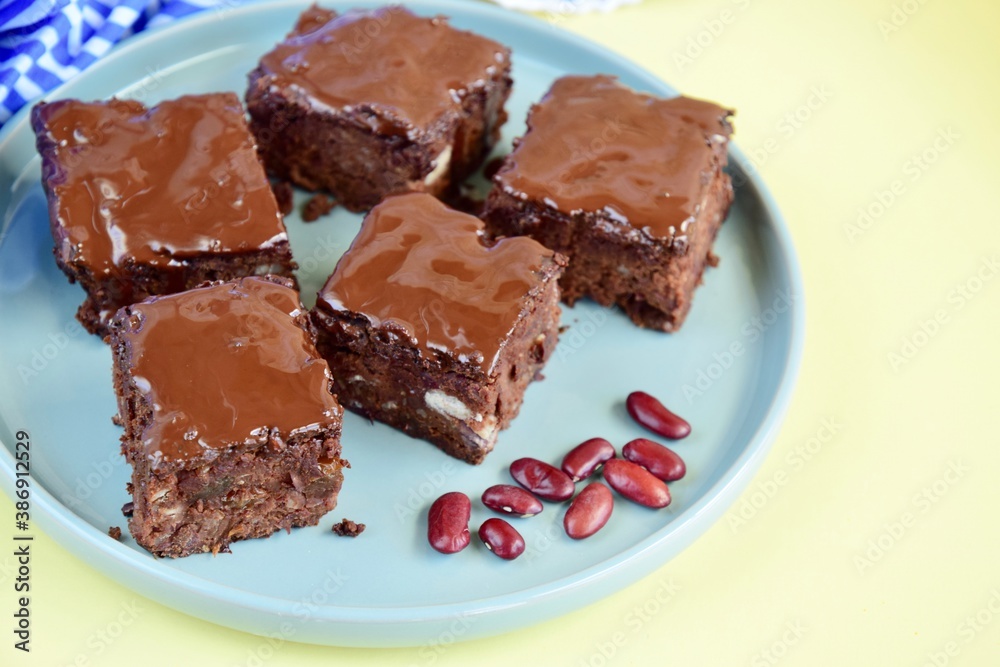 Kidney bean chocolate brownies. Vegan and gluten free