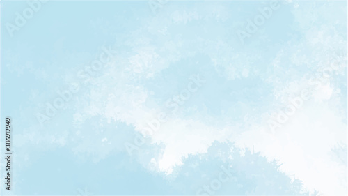 Abstract light blue watercolor background with space for text or image