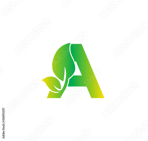 A Alphabet Nature Logo Design Concept