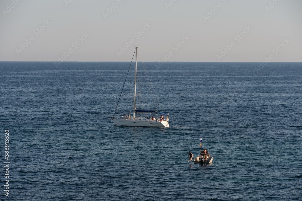 Naklejka premium The Mediterranean sea off the coast of Orihuela Costa. Spain