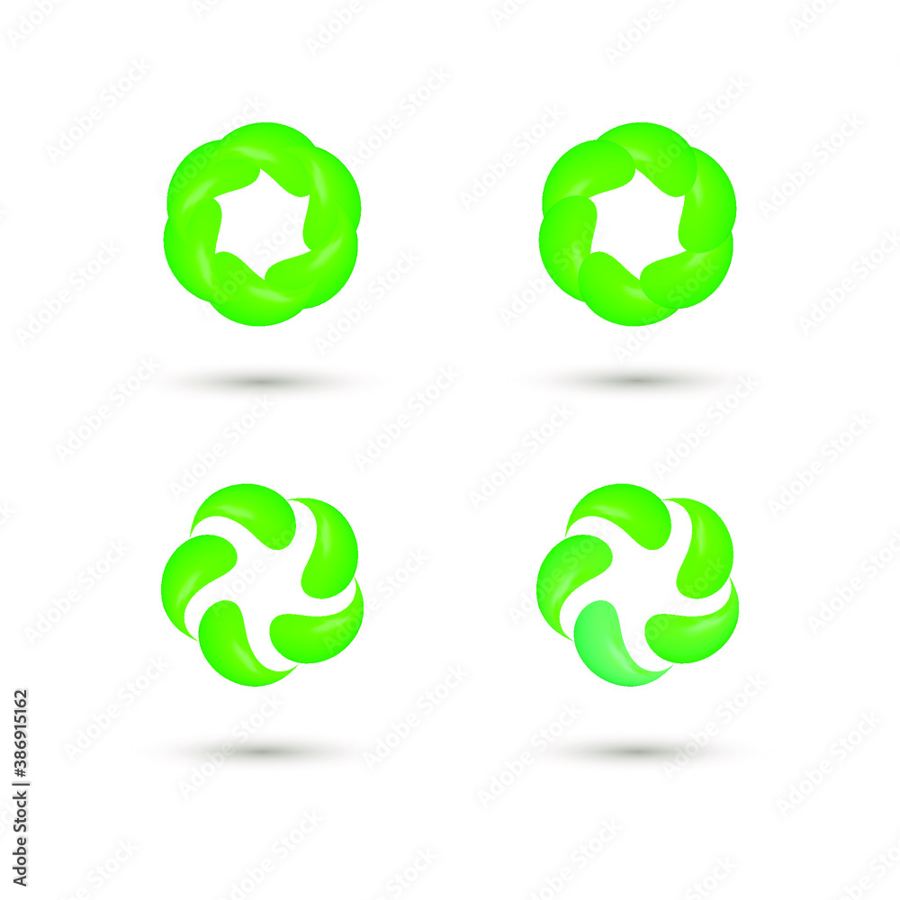 Green logo design. Green energy nature. Set of abstract green symbols. Ecology leaves and symbols. Vector illustration editable for your Logo or Design. Green logo design. Green energy nature. Set of abstract green symbols. Ecology leaves and symbols. Vector illustration editable for your Logo or Design.