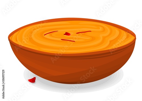 Aamras indian Sweet Dish Food Vector