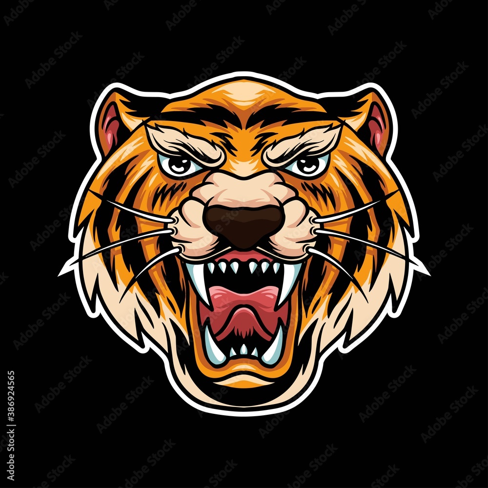 tiger head vector illustration tiger head vector illustration