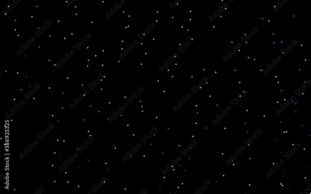 Dark BLUE vector template with sky stars. Dark BLUE vector template with sky stars.