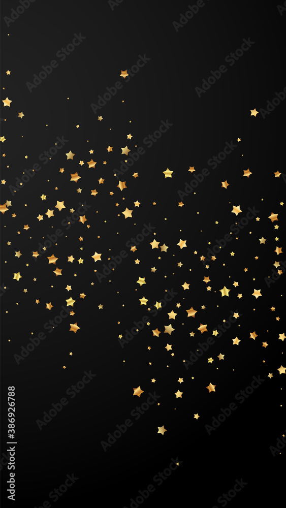 Fototapeta premium Gold stars random luxury sparkling confetti. Scatt