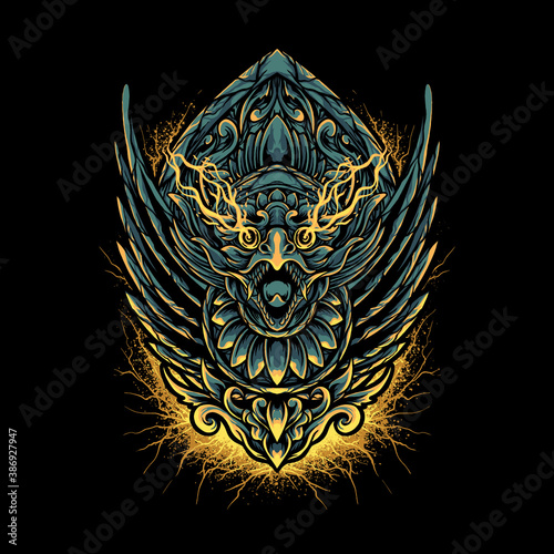 Balinese illustration for merchandise design or poster design
