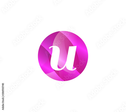 Fotografía U Alphabet Modern Logo Design Concept