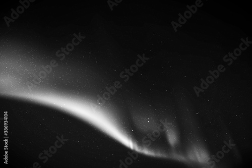 Northern lights. Night starry sky. Vector aurora borealis