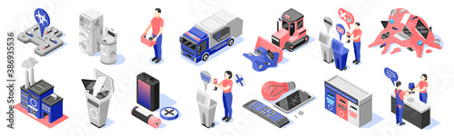 Garbage Electronics Icons Collection