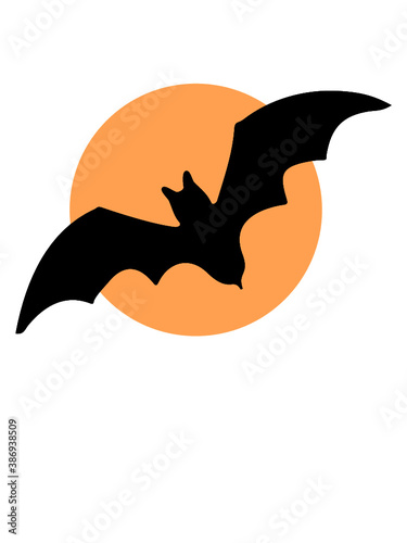 Fliegende Fledermaus Mond 