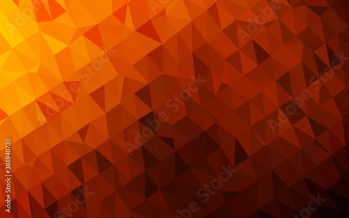 Dark Orange vector abstract mosaic pattern.