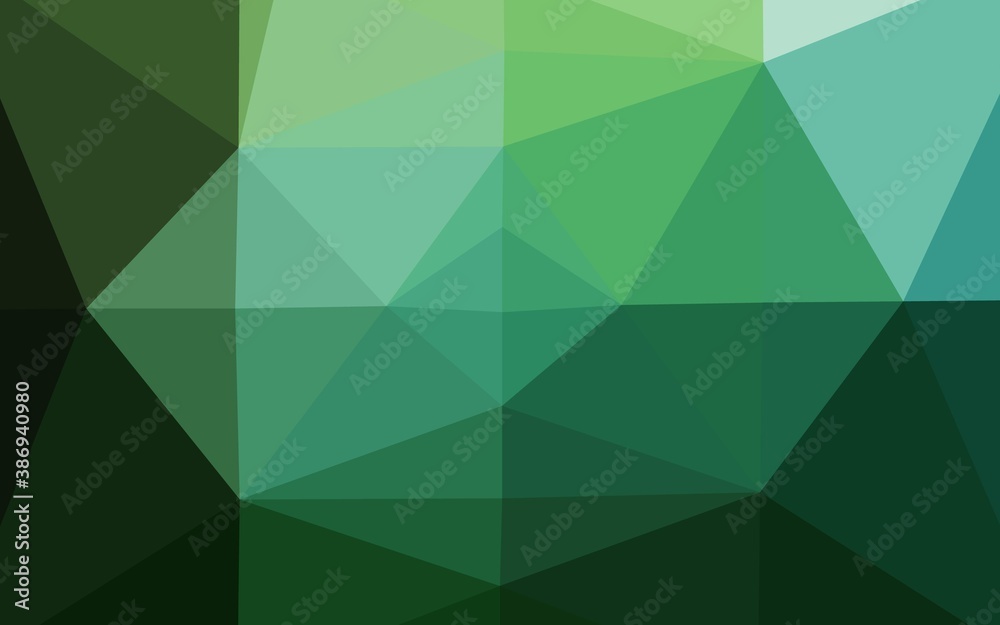 Dark Green vector shining triangular pattern. Dark Green vector shining triangular pattern.