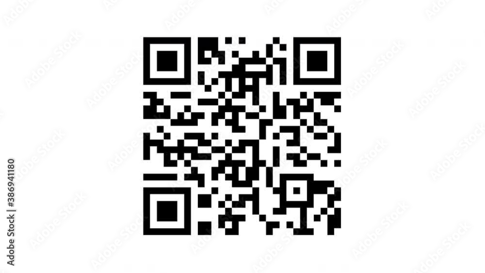 seamless looping animation of electronic qr code scanner process with red laser. fast changing labels digits and concept of business
