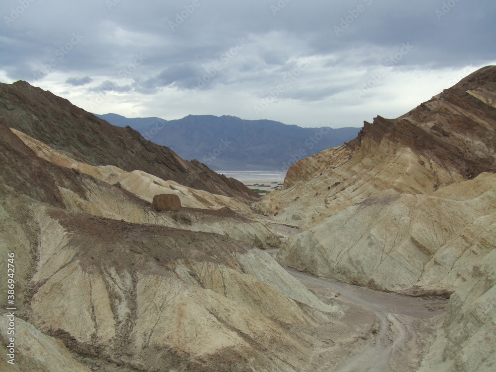 Zabriskie Point, Death Valley, California, USA - amazing rock formations in Death Valley